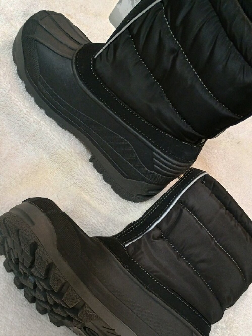 Lands' End Black Kids Front-Zip Winter Boots - Picture 3 of 16
